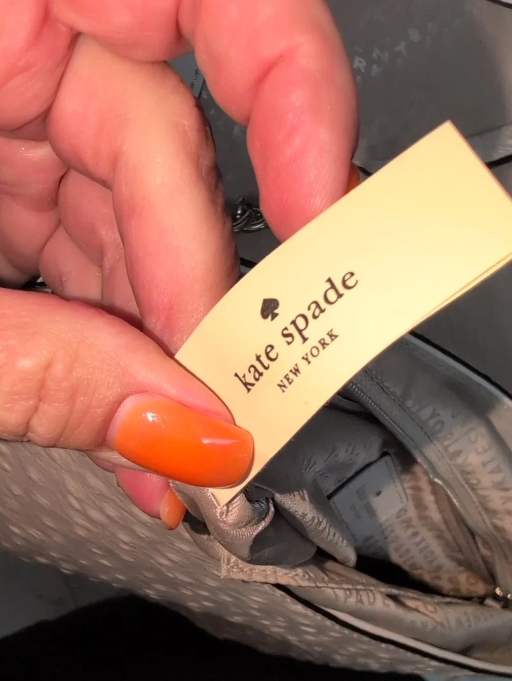Kate Spade A La Vita Leena Ostrich Embossed Leather Shoulder Bag - Picture 8 of 10